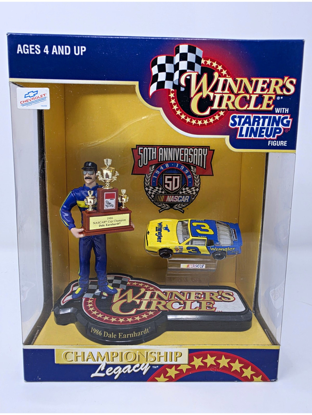 Kenner Winner's Circle Championship Legacy 1:64 1986 Chevy Earnhardt + Figure